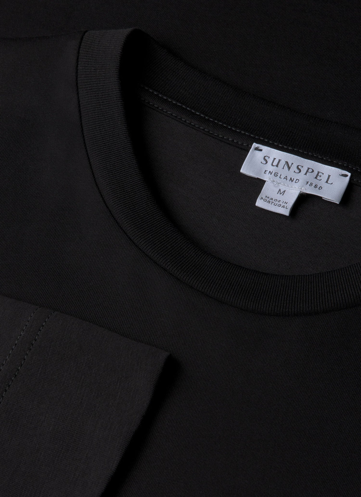 Men's Long Sleeve Riviera Midweight T‑shirt in Black
