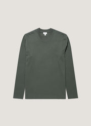 Men's Long Sleeve Heavyweight T-shirt in Slate Green
