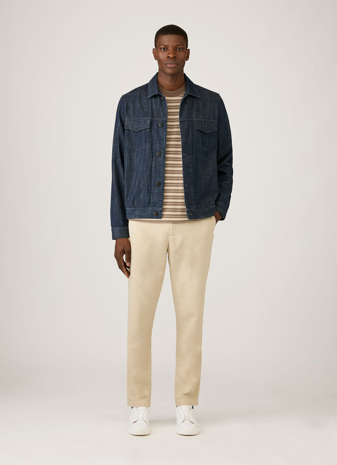 Men's Long Sleeve Heavyweight T-shirt in Hazelwood/Dark Cedar