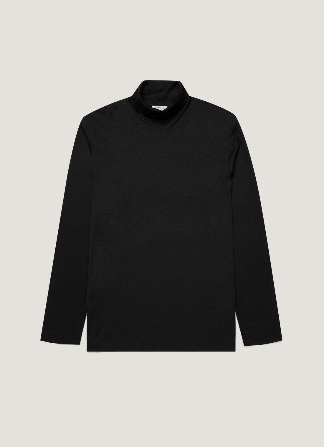 Men's Roll Neck Heavyweight T-shirt in Black