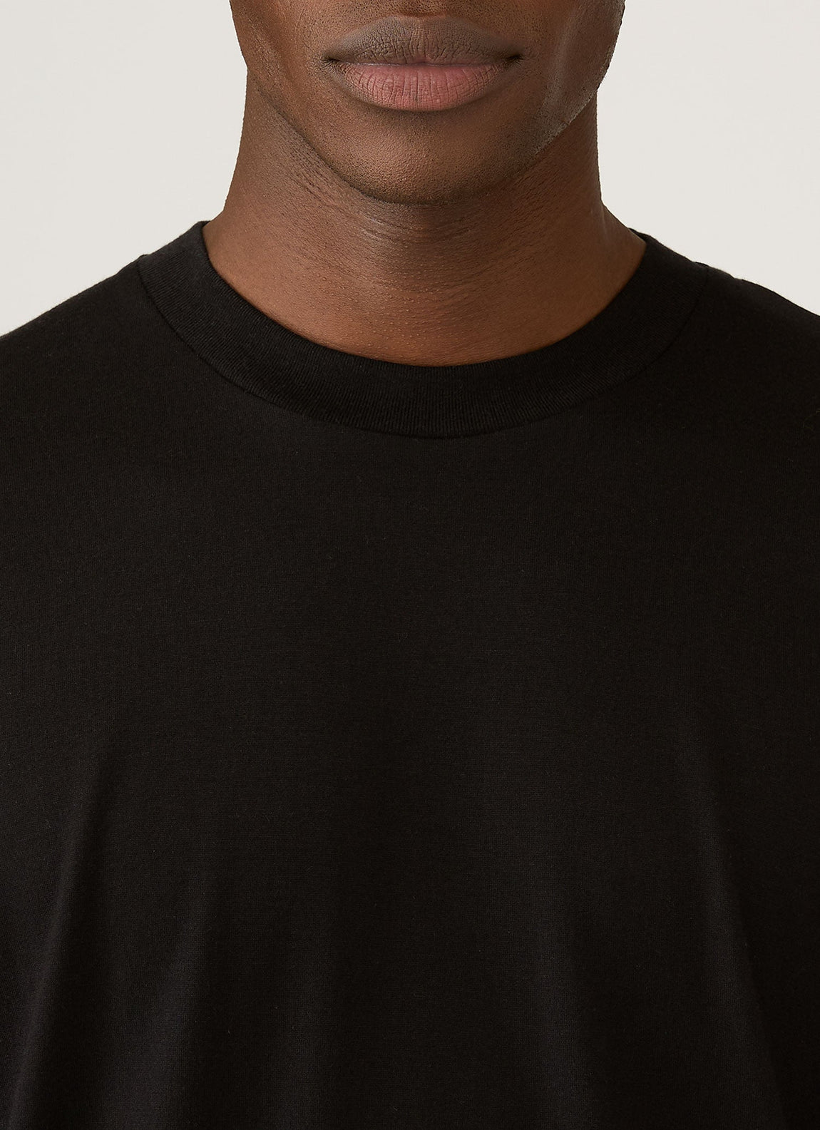 Men's Silk Cotton Cashmere T-shirt in Black