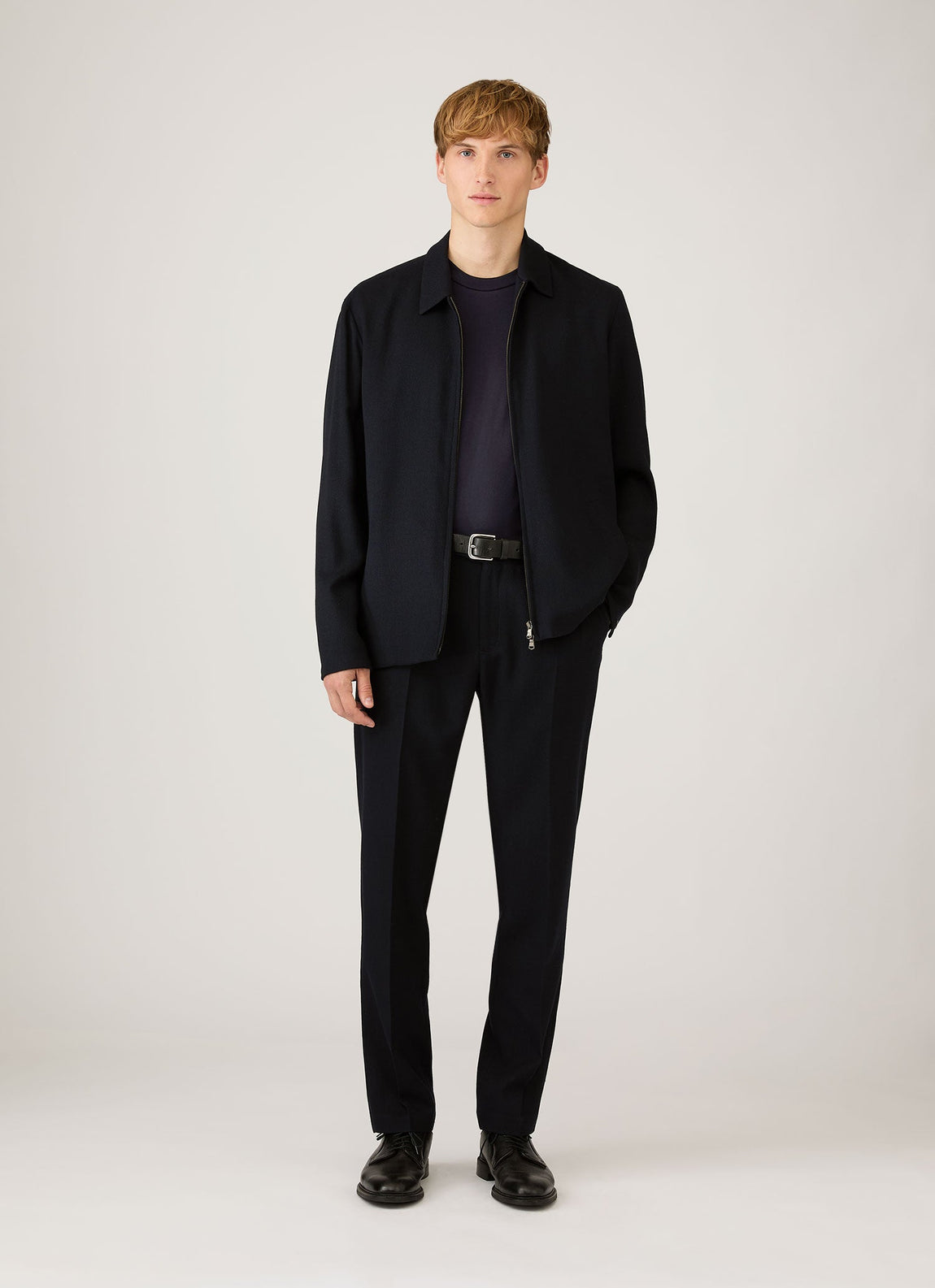 Men's Silk Cotton Cashmere T-shirt in Navy