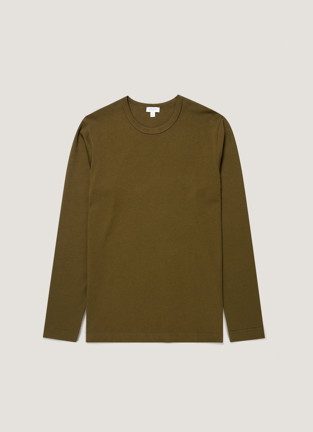 Men's Long Sleeve Heavyweight Classic T-shirt in Loden Green