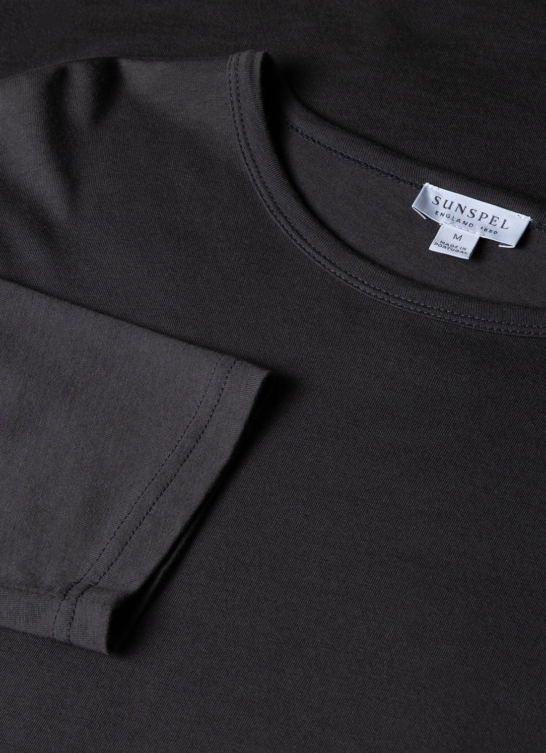 Men's Cotton Modal Lounge Long Sleeve T-shirt in Charcoal