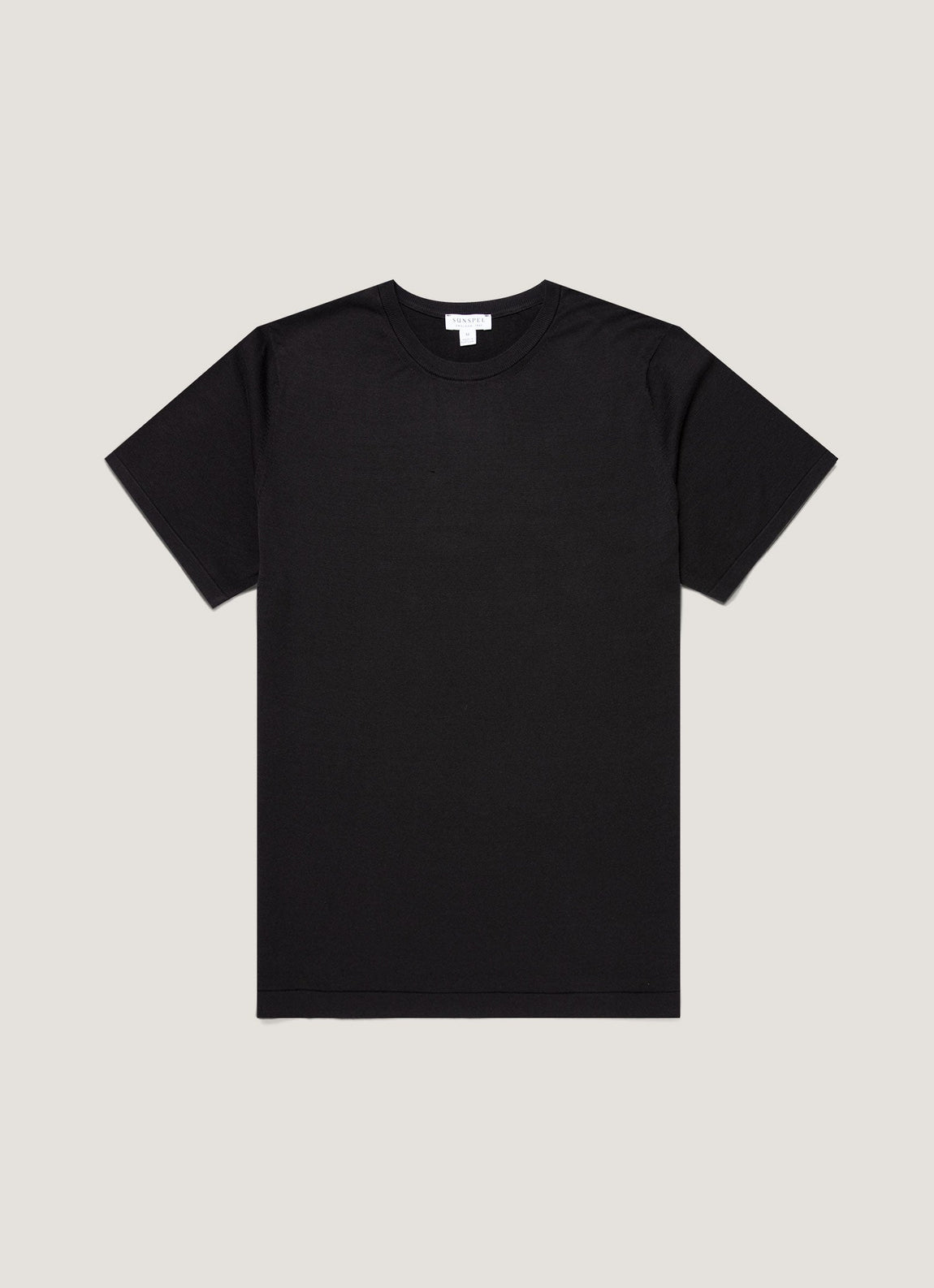 Men's Sea Island Cotton Knit T-shirt in Black
