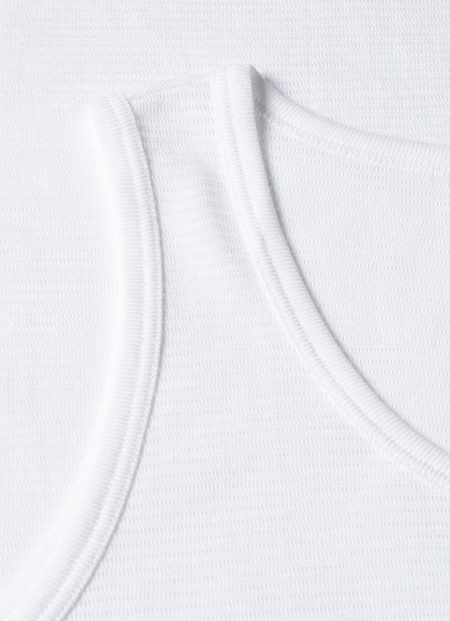 Men's Cellular Cotton Underwear Vest in White