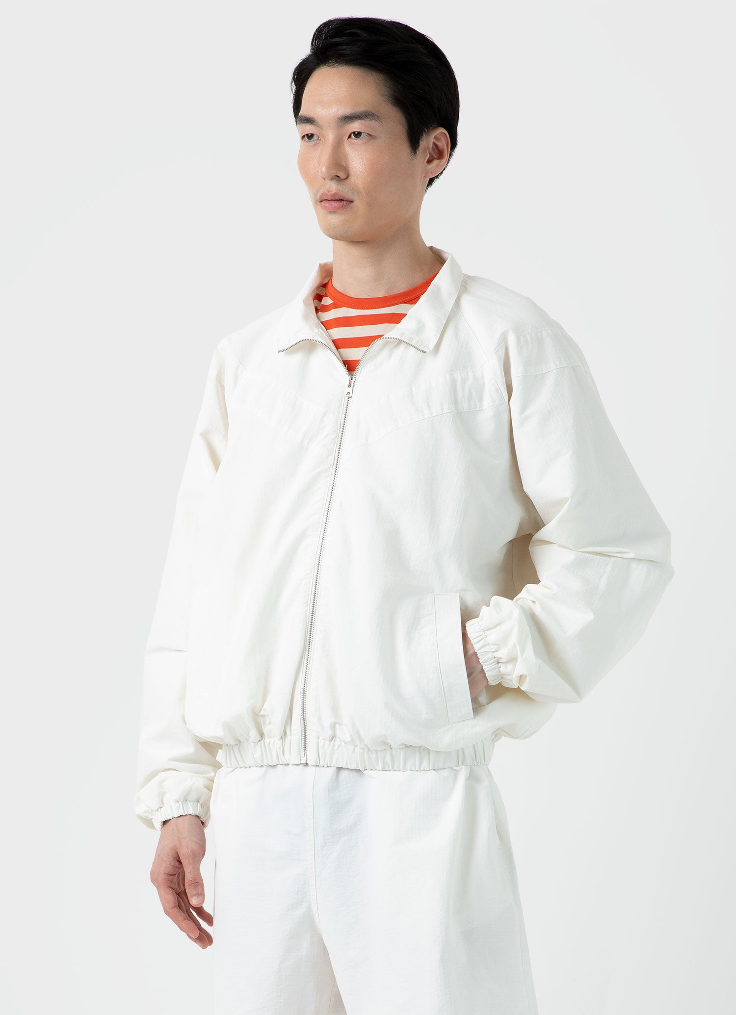 Men's Sunspel x Nigel Cabourn Ripstop Army Jacket in Off White