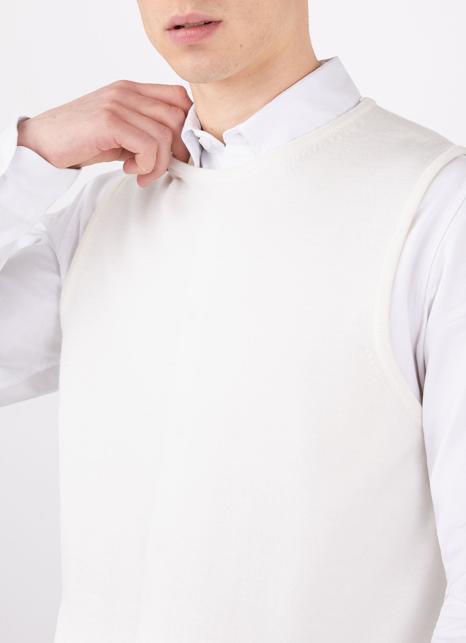 Men's Paul Weller Merino Tank Top in Cotton