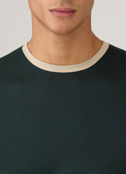 Men's Sunspel x Paul Weller Ringer T-shirt in Forest