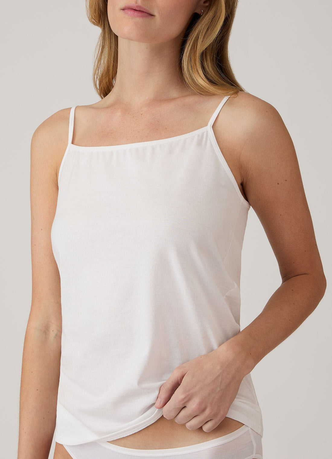 Women's Cotton Cami in White