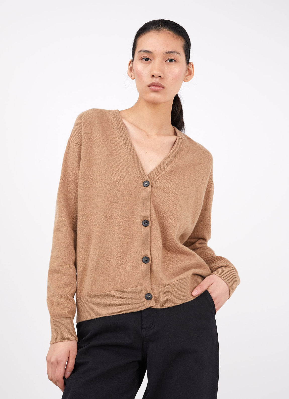 Zalando Strickjacke Damen Camel Braun Triangle Strickjacke Braun