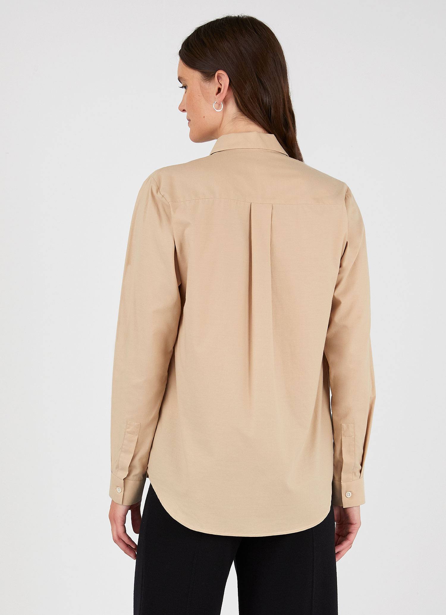 Women's Cotton Shirt in Stone