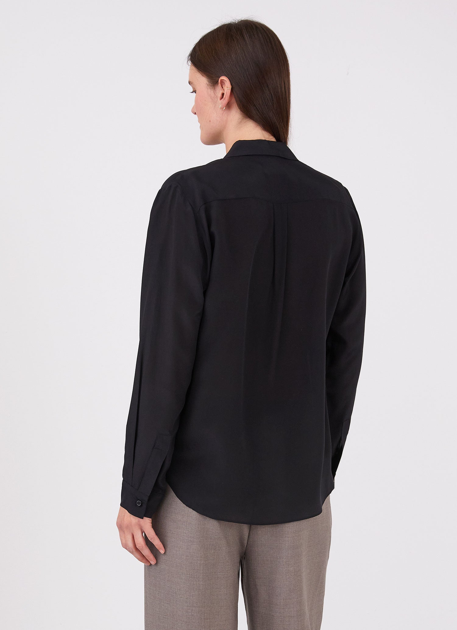 Women's Silk Blouse in Black