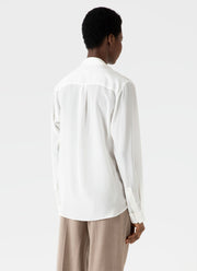 Women's Silk Shirt in Ecru