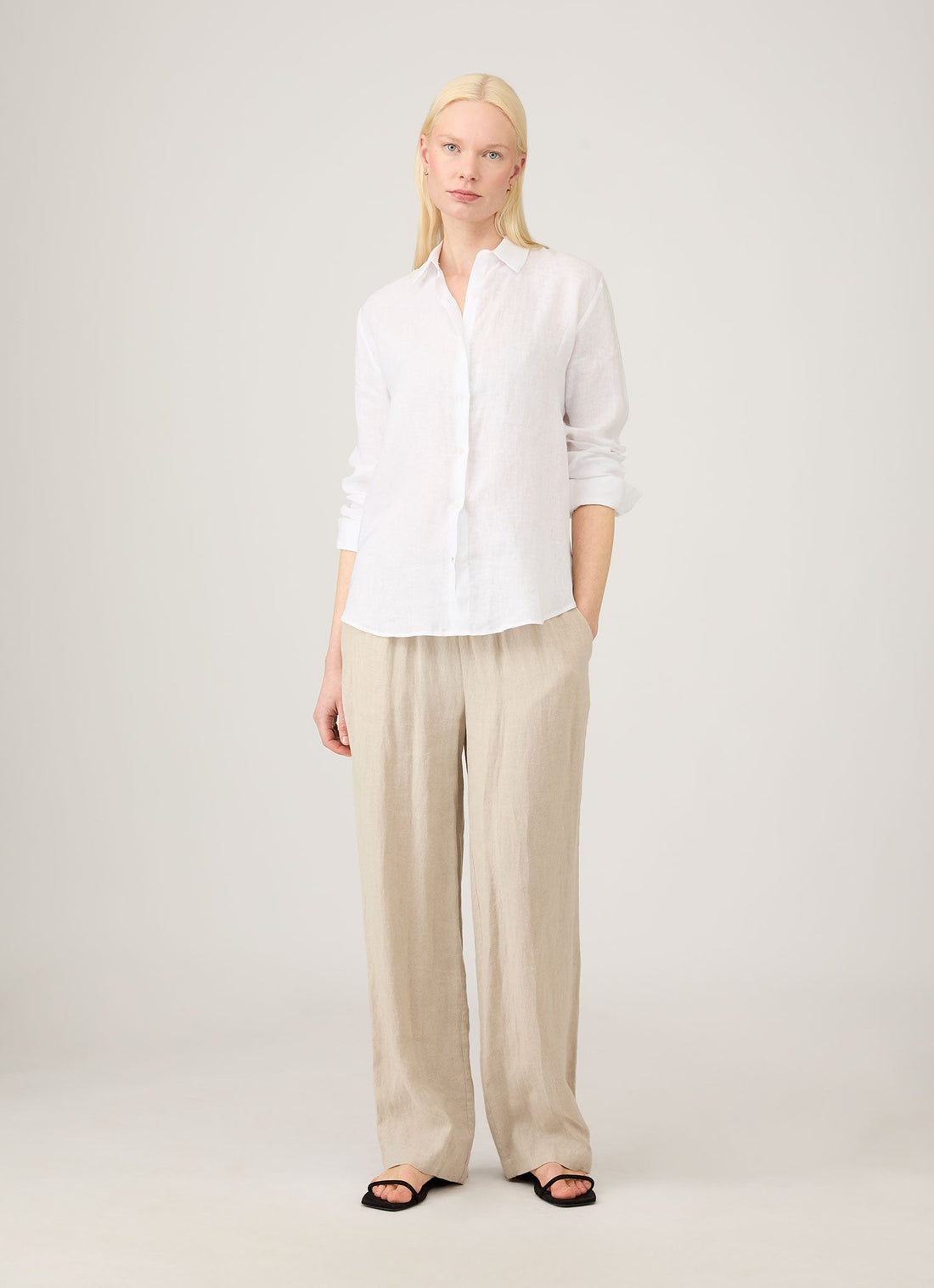 Women's Linen Shirt in White