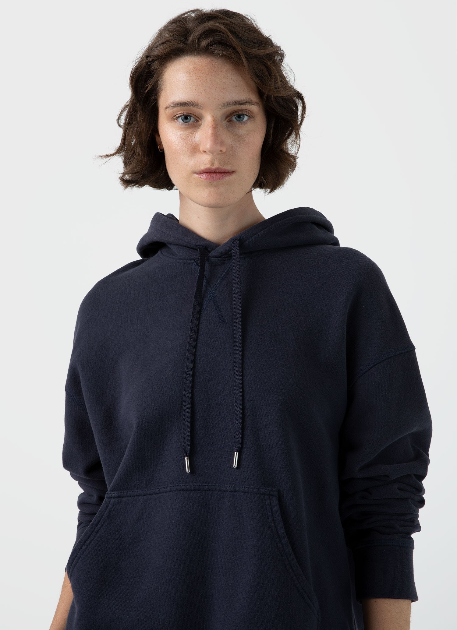 Women's Loopback Hoody in Navy