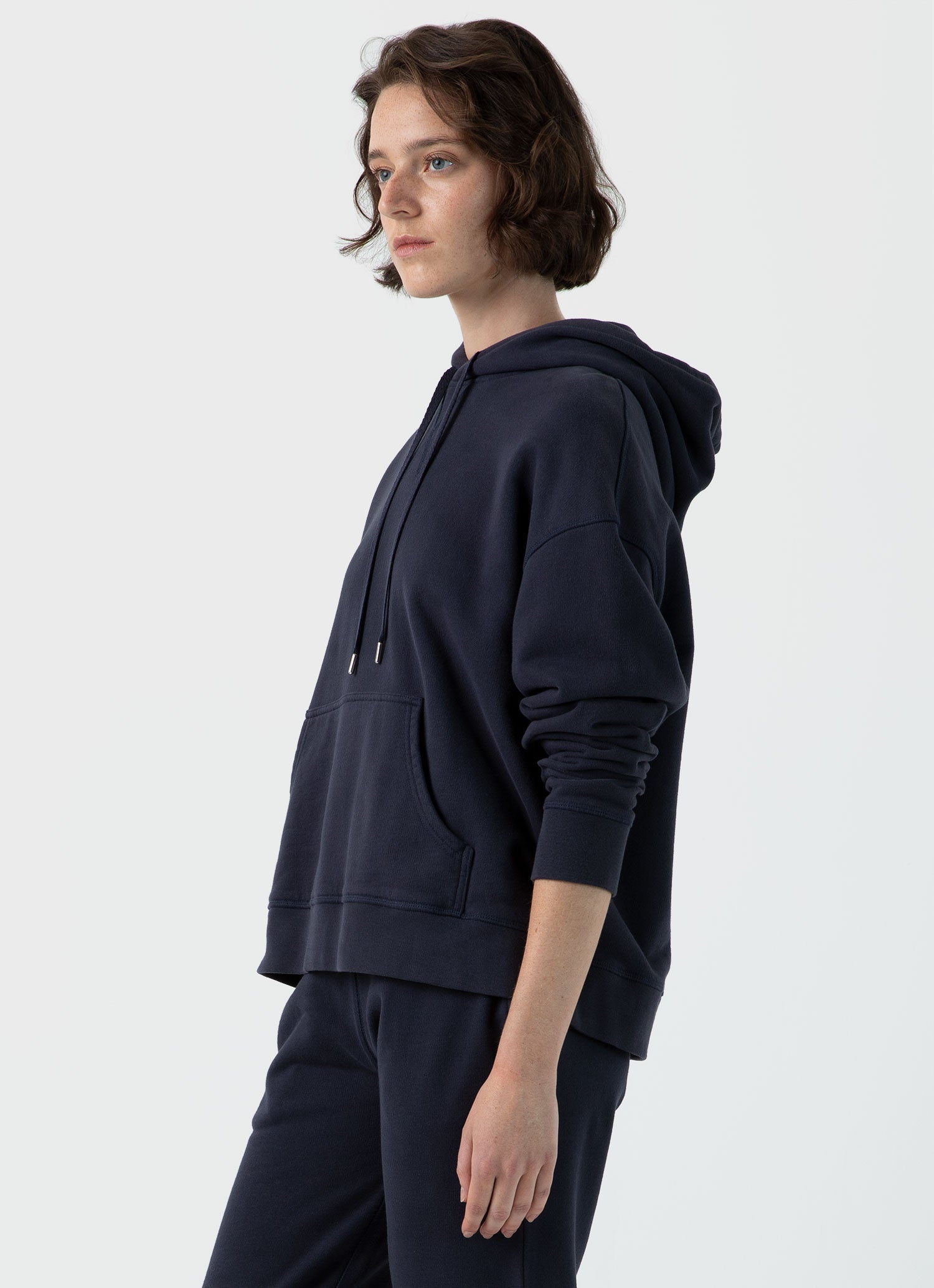 Women's Loopback Hoody in Navy