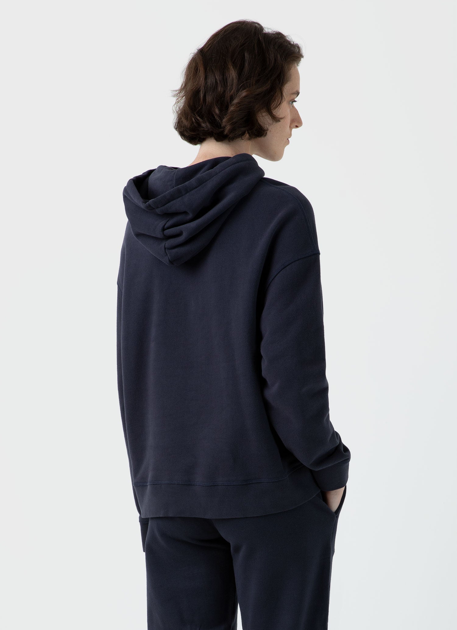 Women's Loopback Hoody in Navy