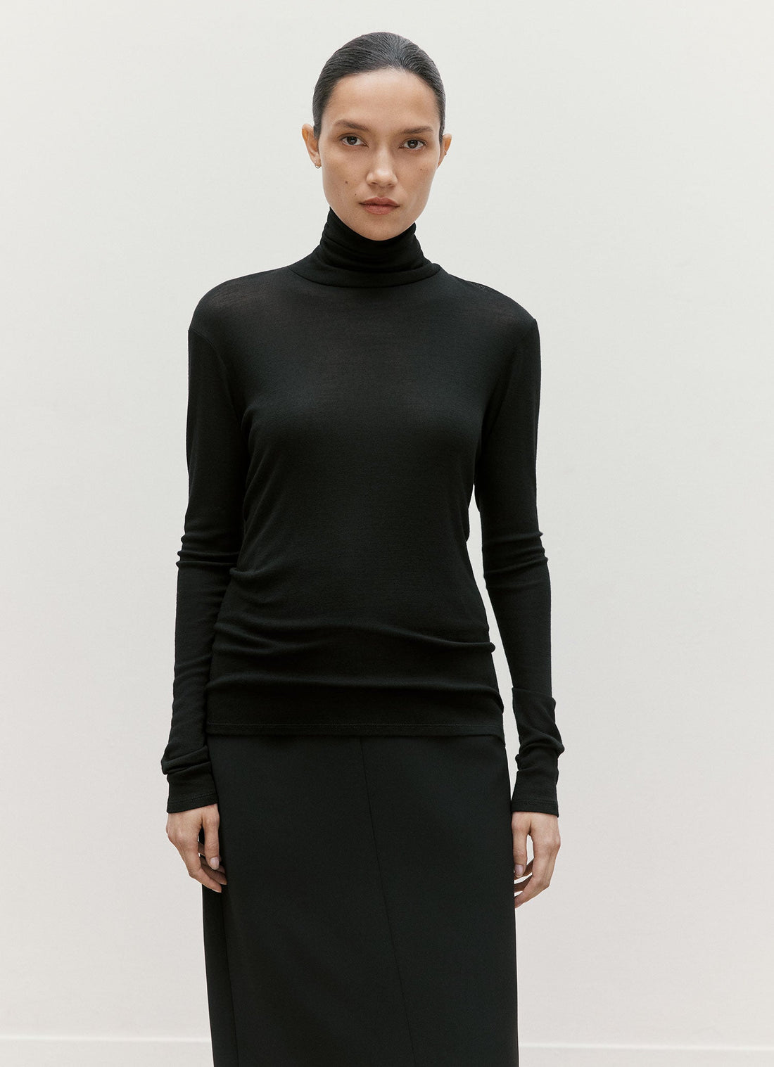 Long Sleeve Funnel Neck Top