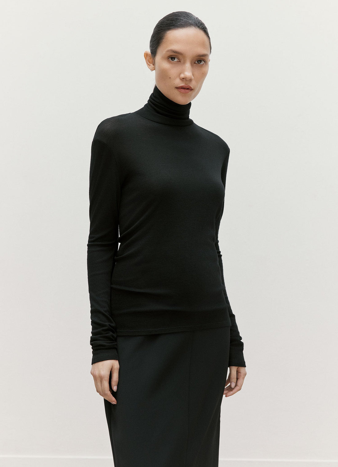 Long Sleeve Funnel Neck Top