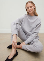 Women's Relaxed Sweatpants in Grey Melange