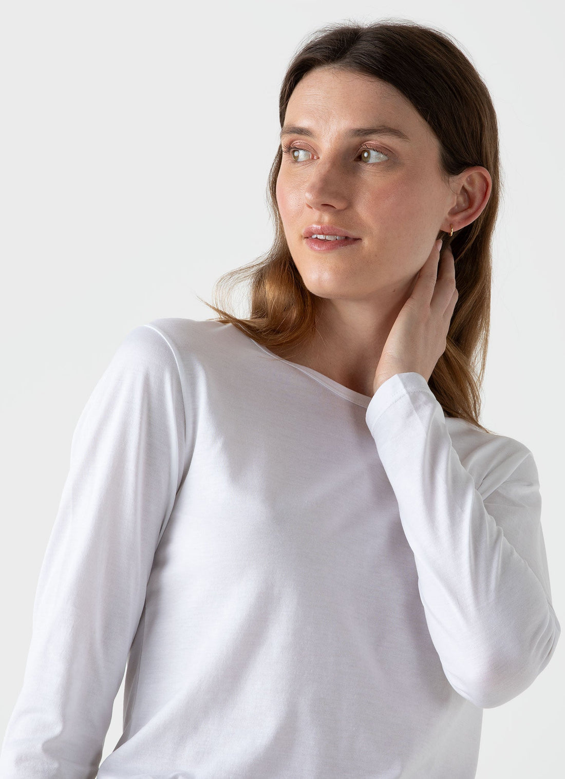 Women's Long Sleeve Classic T-shirt in White