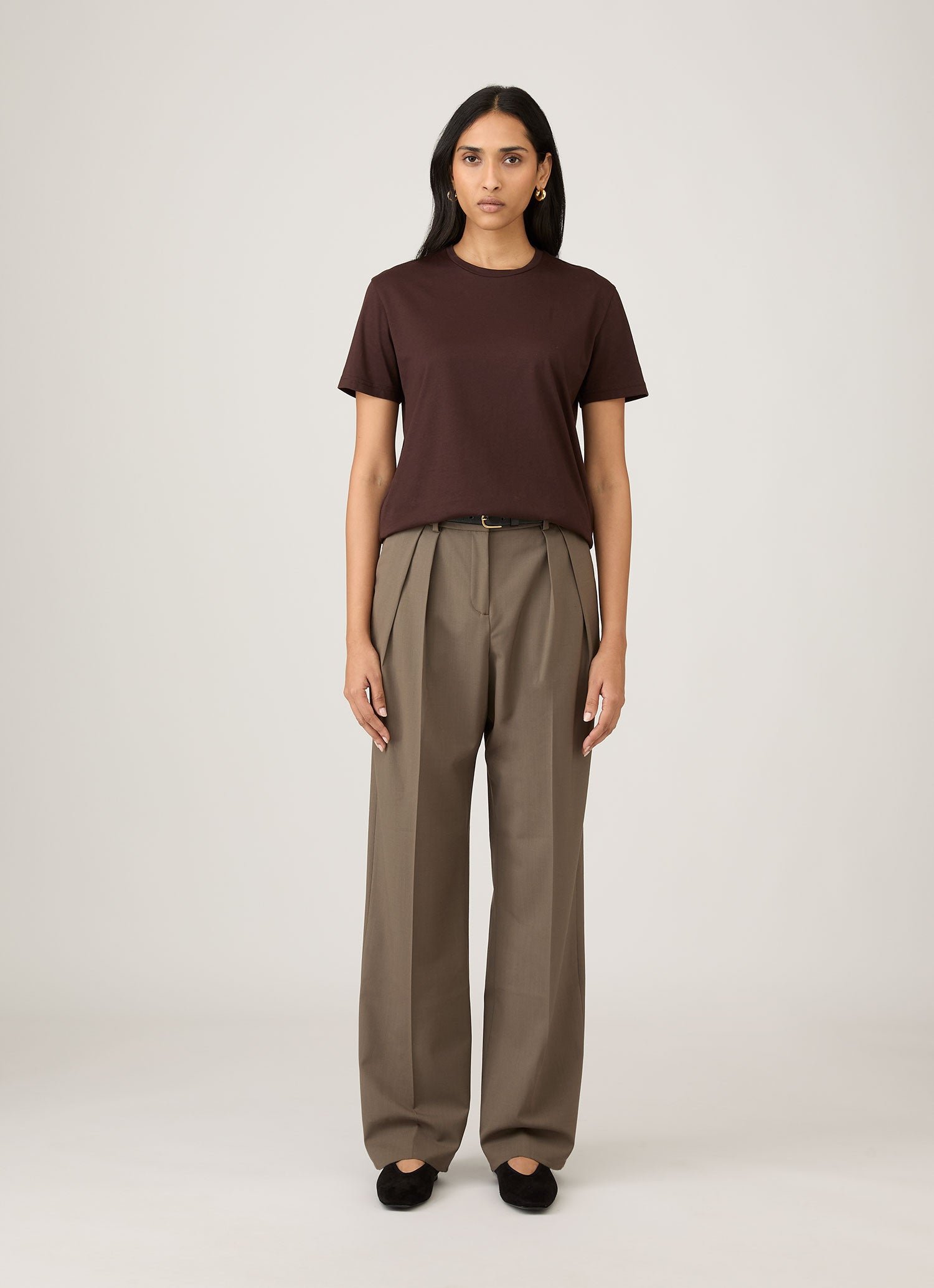 Women's Boy Fit T-shirt in Truffle