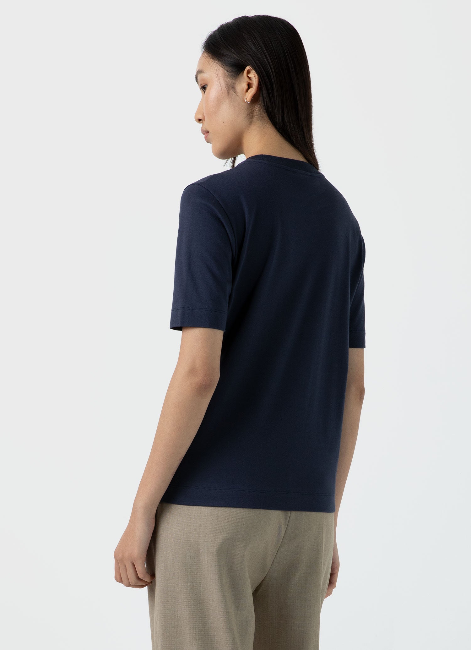 Women's Mid Sleeve T-shirt in Navy