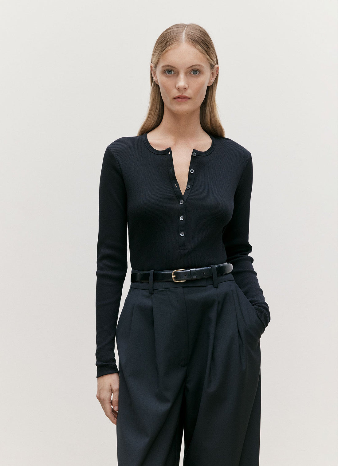 Geripptes Henley