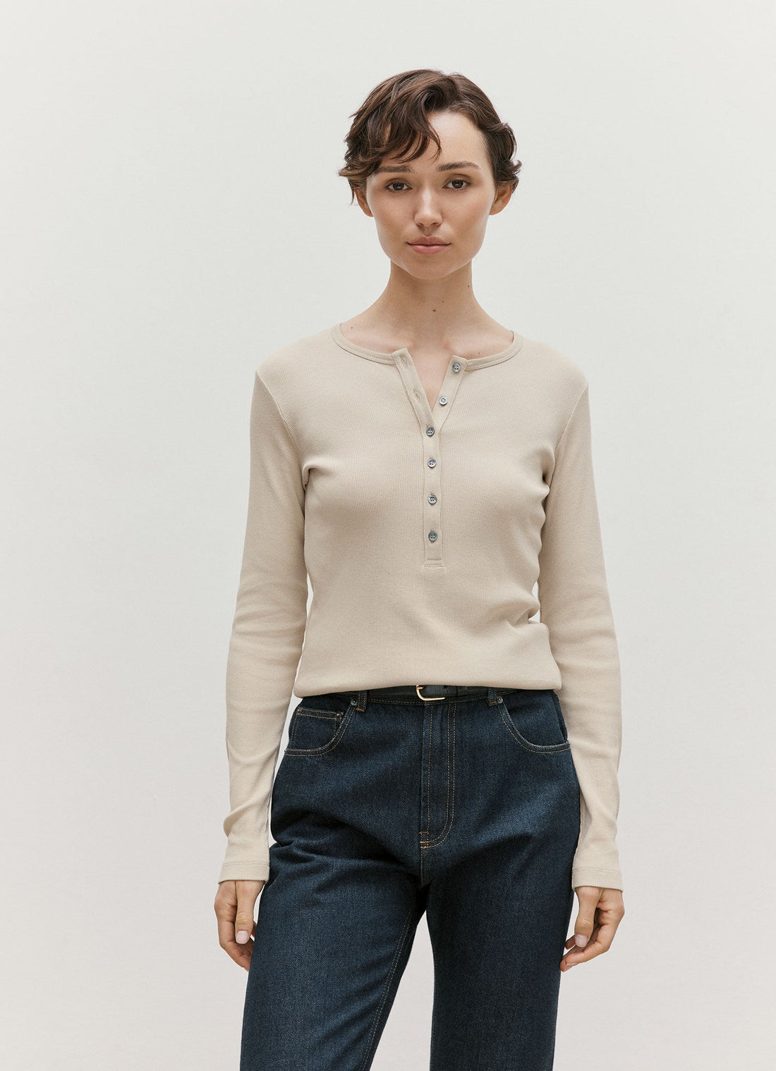 Geripptes Henley