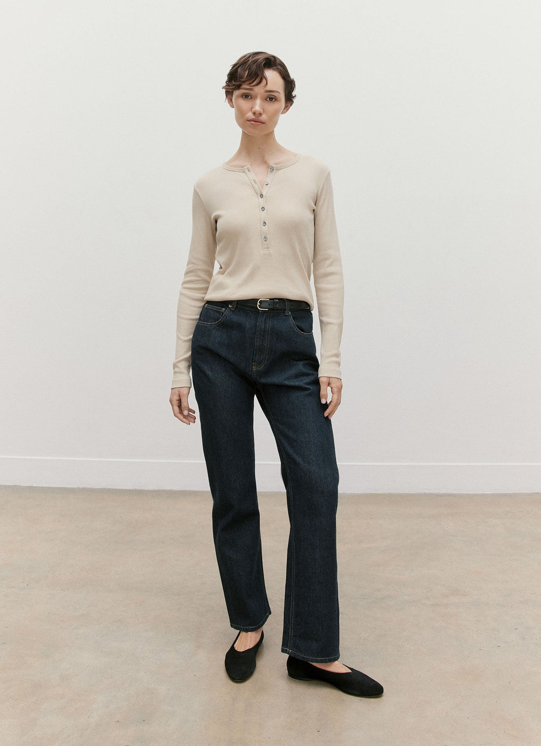 Geripptes Henley