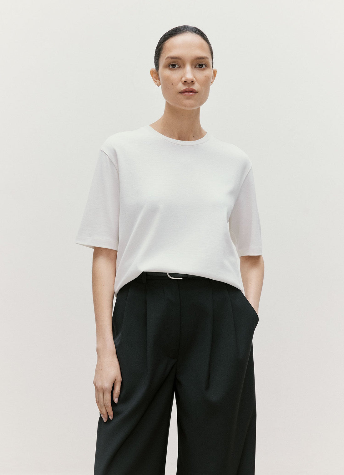 T-Shirt aus Seide-Baumwolle-Mischung