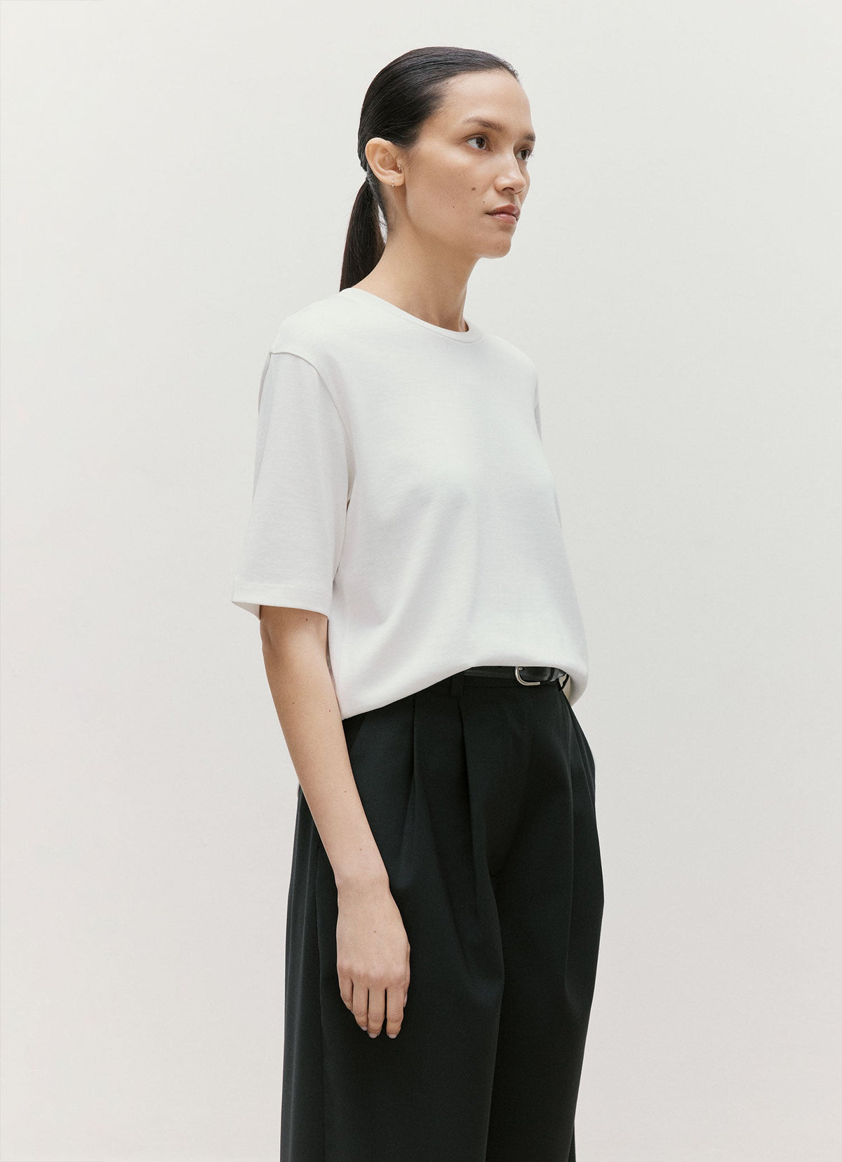 Women's Silk Cotton T-shirt in White
