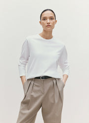 Women's Long Sleeve Everyday T-shirt in White