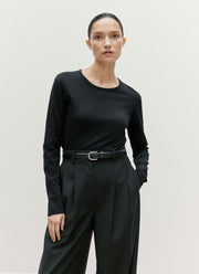 Women's Long Sleeve Classic T-shirt in Black