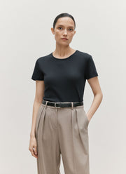 Women's Sea Island Cotton T-shirt in Black