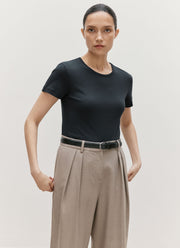 Women's Sea Island Cotton T-shirt in Black
