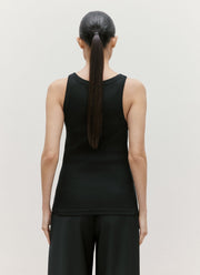 Women's Ribbed Tank Top in Black