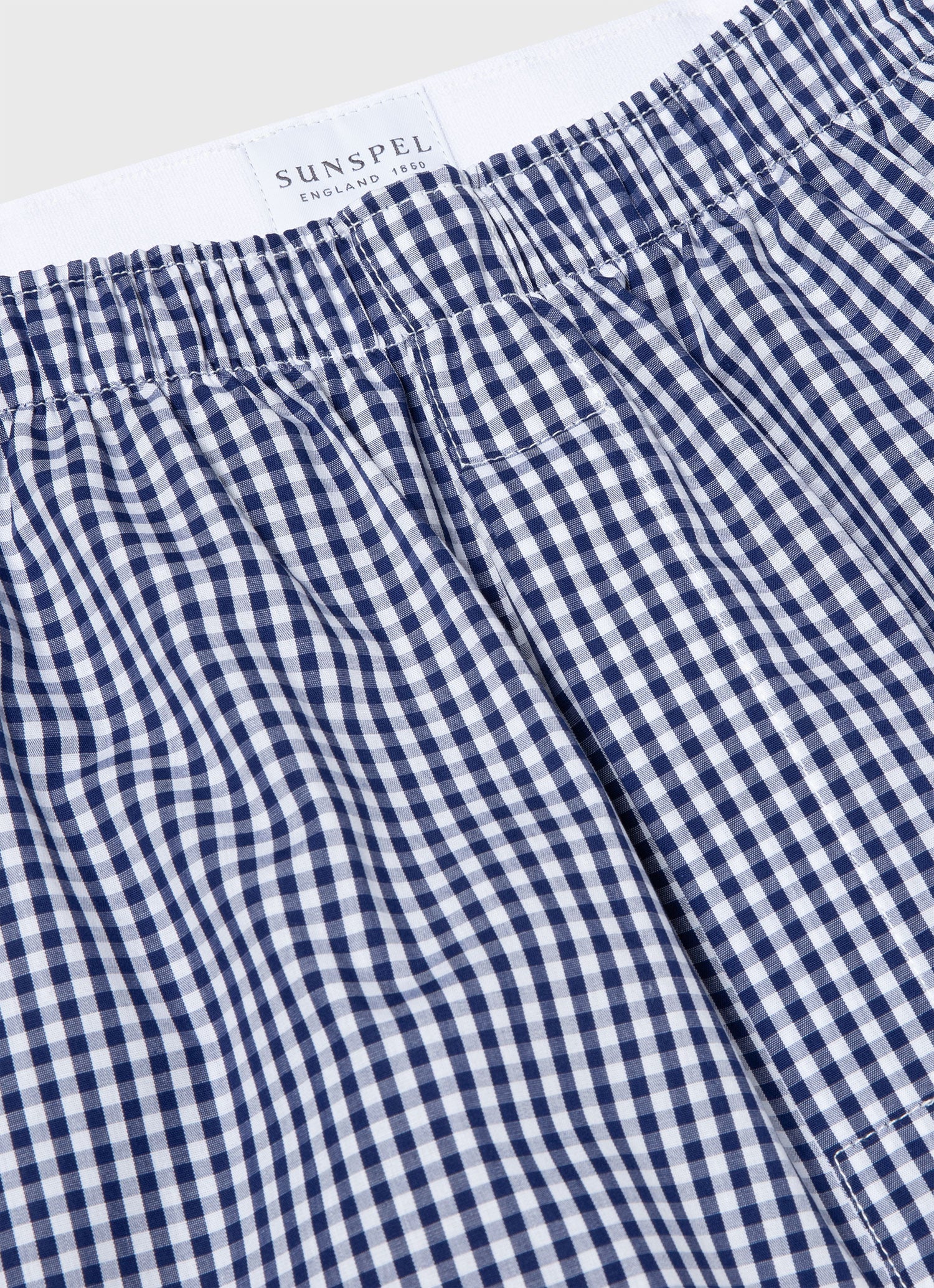 Men's Classic Boxer Shorts in Navy Gingham