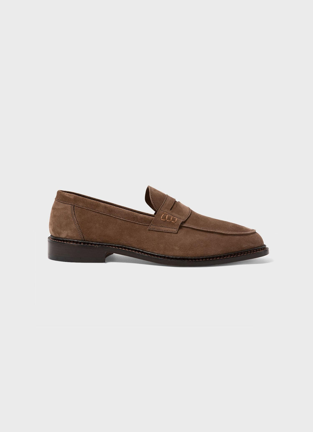 Men's Sunspel and Trickers Suede Loafer in Light Brown