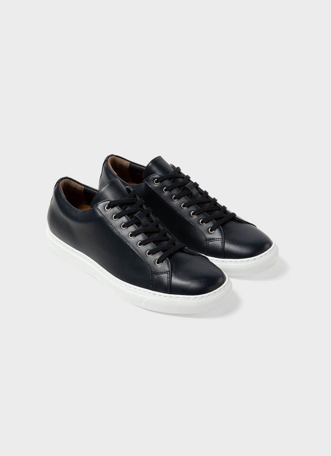 Men's Leather Tennis Shoe in Navy