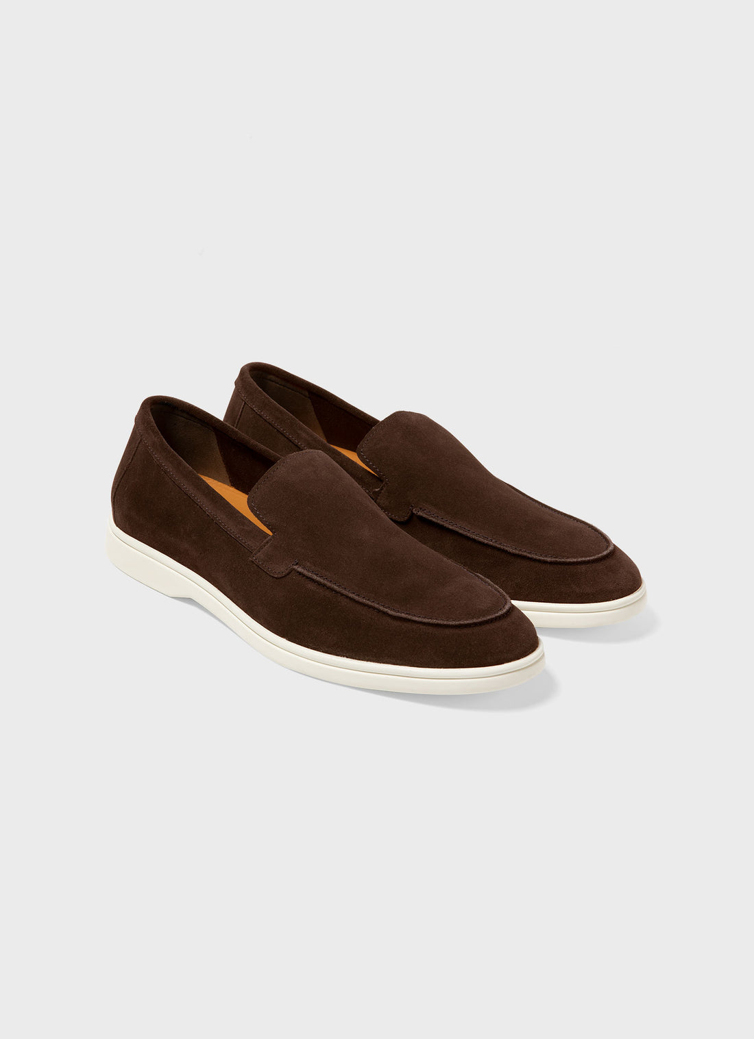 Men's Sunspel Suede Loafer in Brown