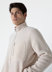 Men's Wool Fleece Jacket in Ecru