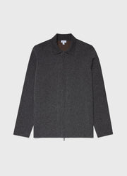 Men's Double Faced Jacket in Charcoal Melange