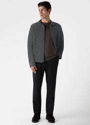 Men's Double Faced Jacket in Charcoal Melange