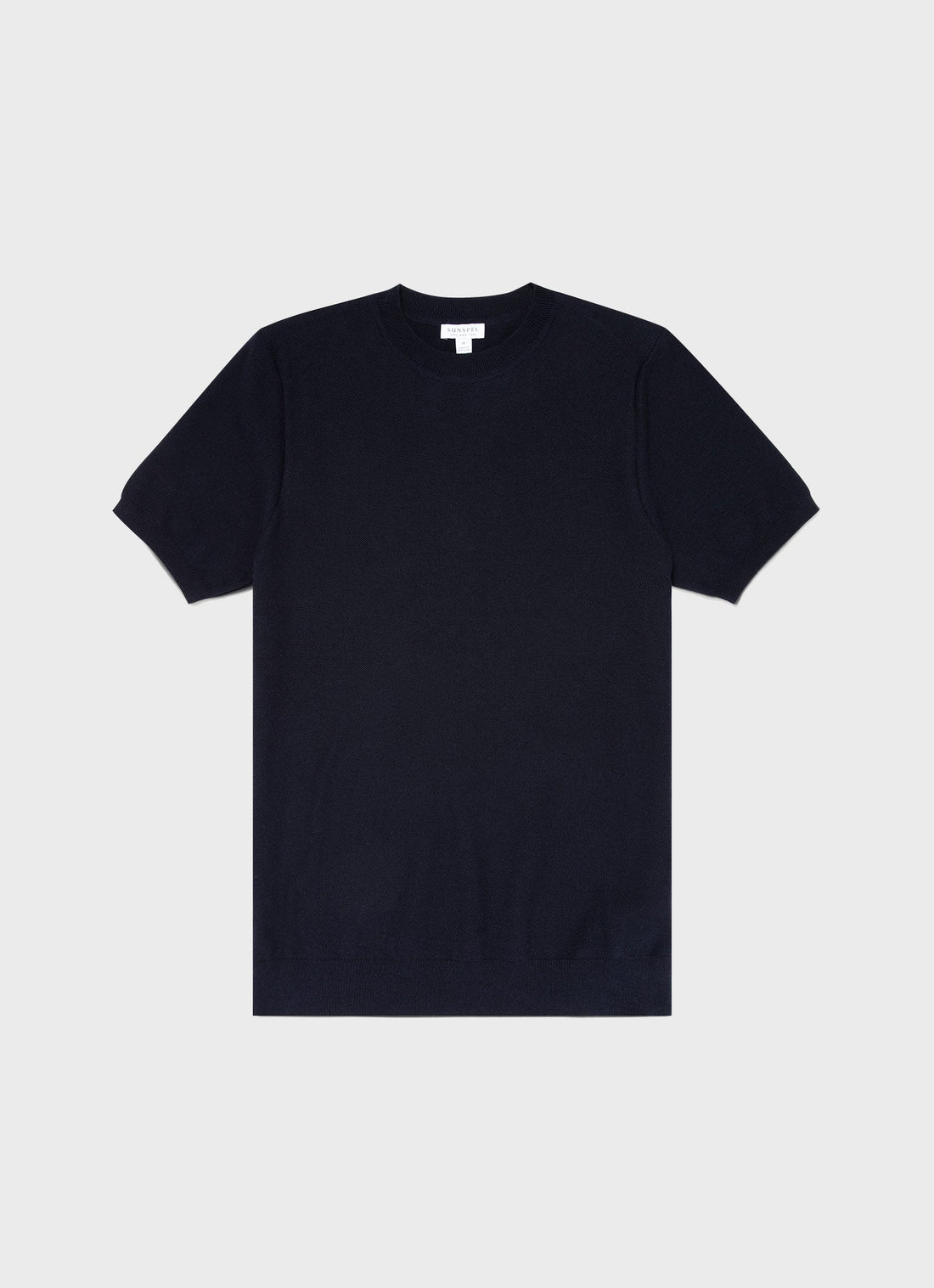 Men's Honeycomb Knitted T-shirt in Navy
