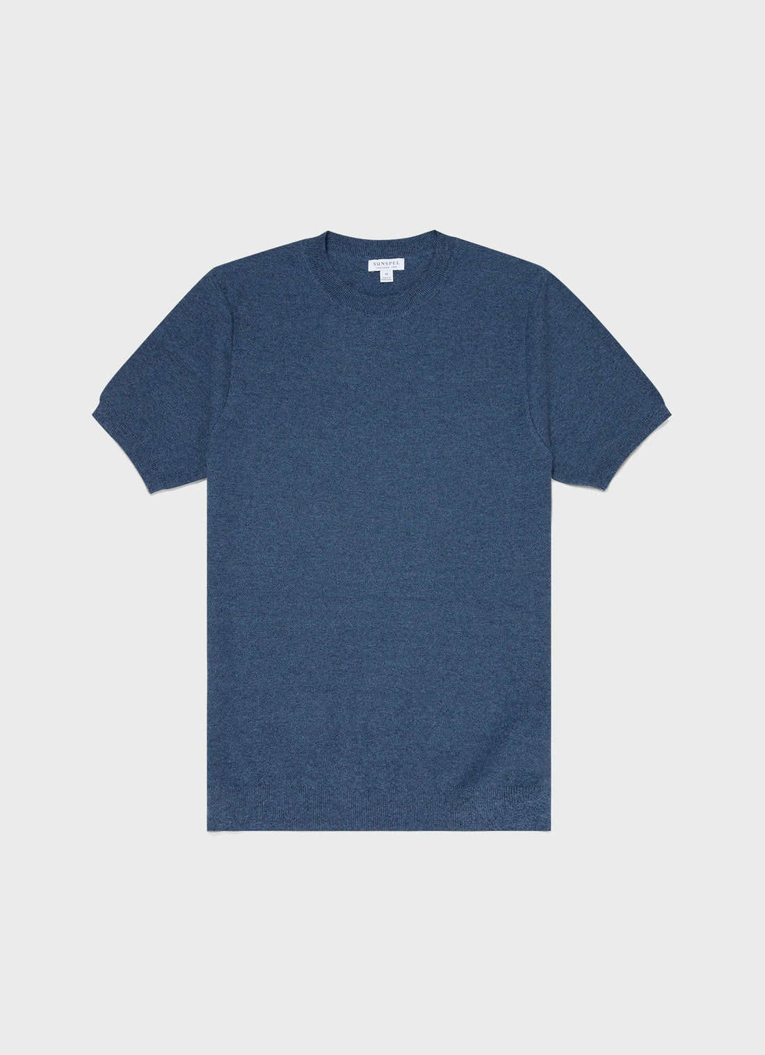 Men's Honeycomb Knitted T-shirt in Coast Melange