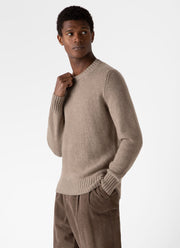 Men's Roxburgh Cashmere Jumper in Natural Brown