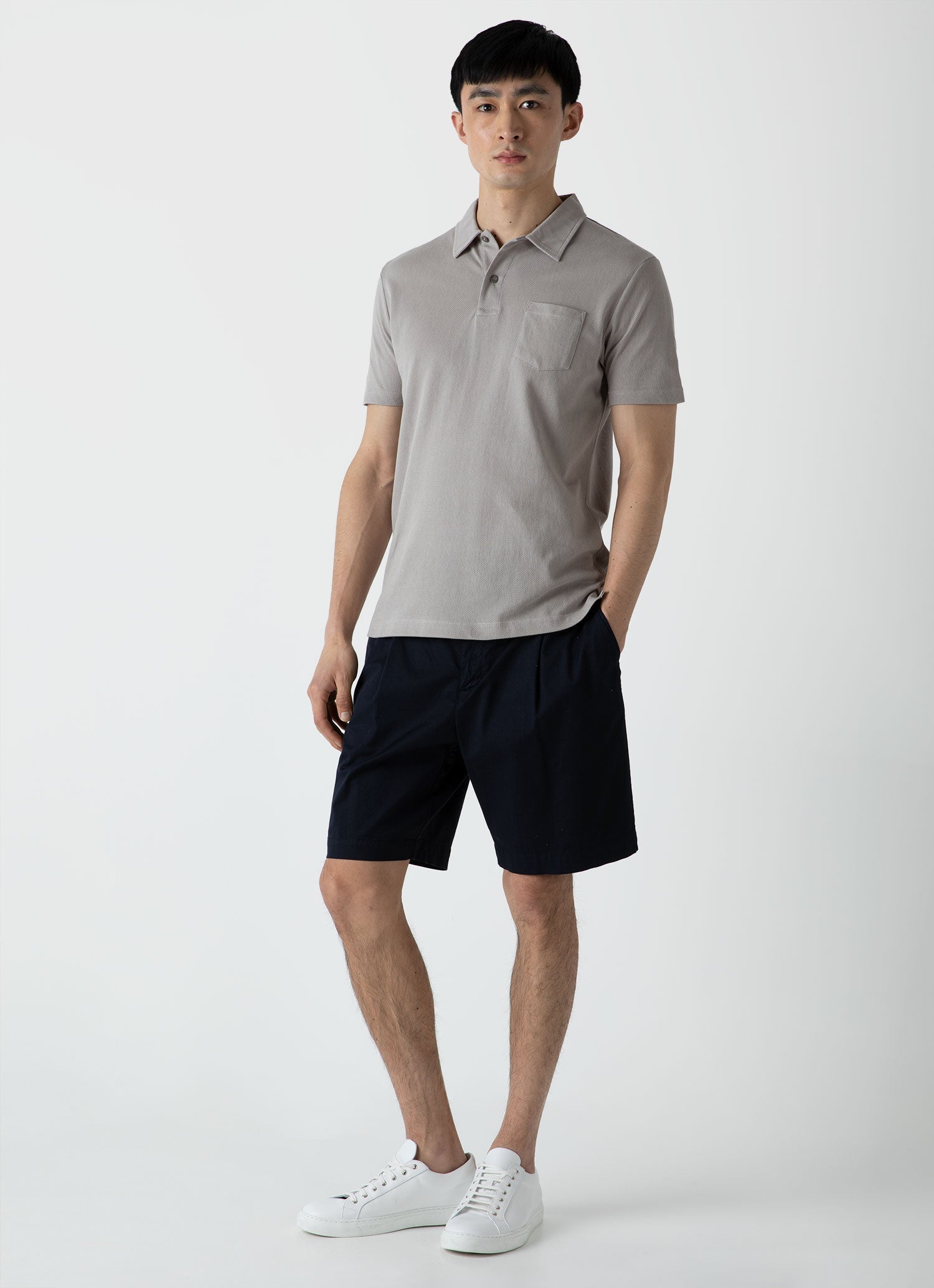 Men's Riviera Polo Shirt in Mid Grey