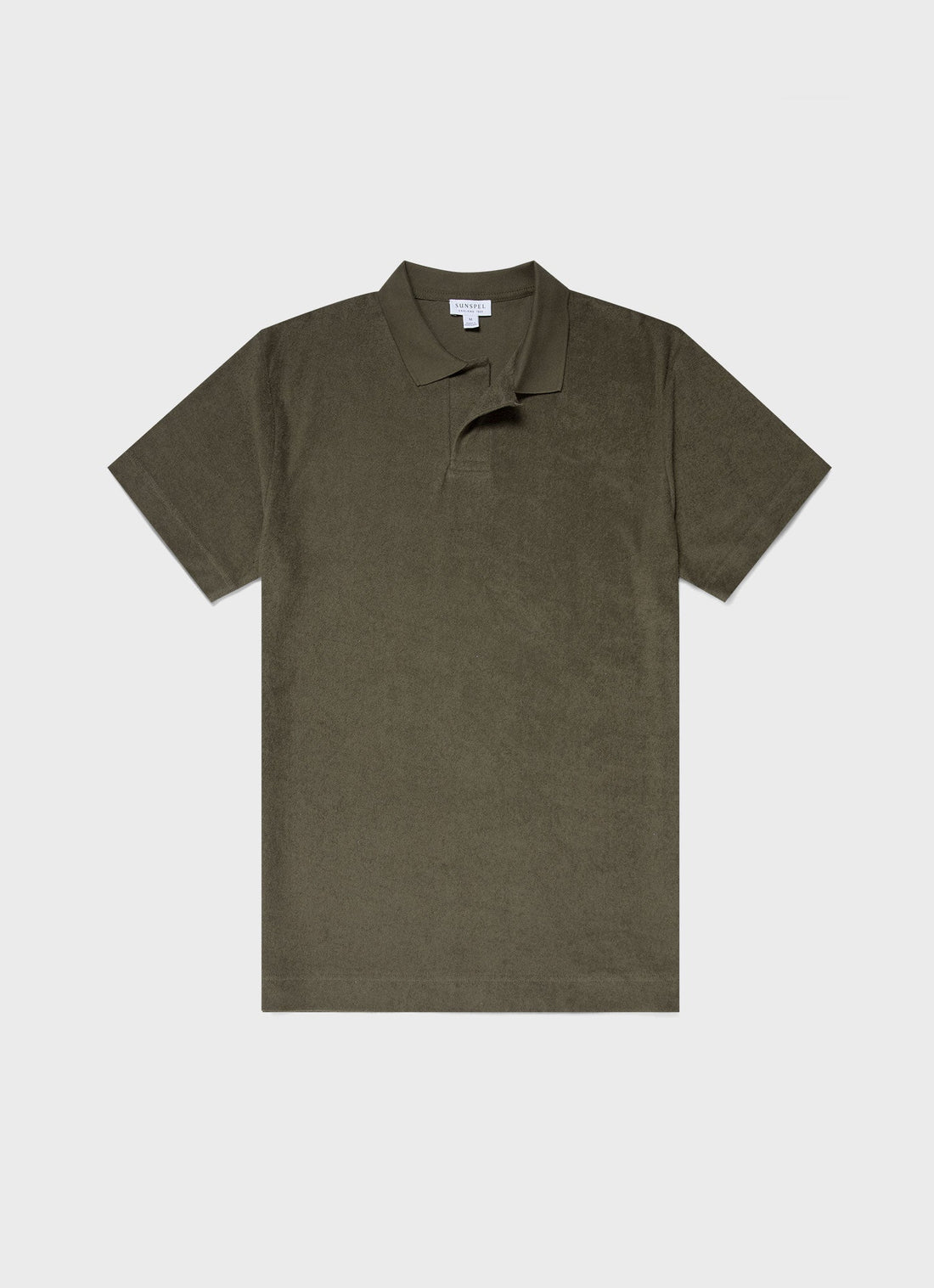 Men's Towelling Polo Shirt in Hunter Green